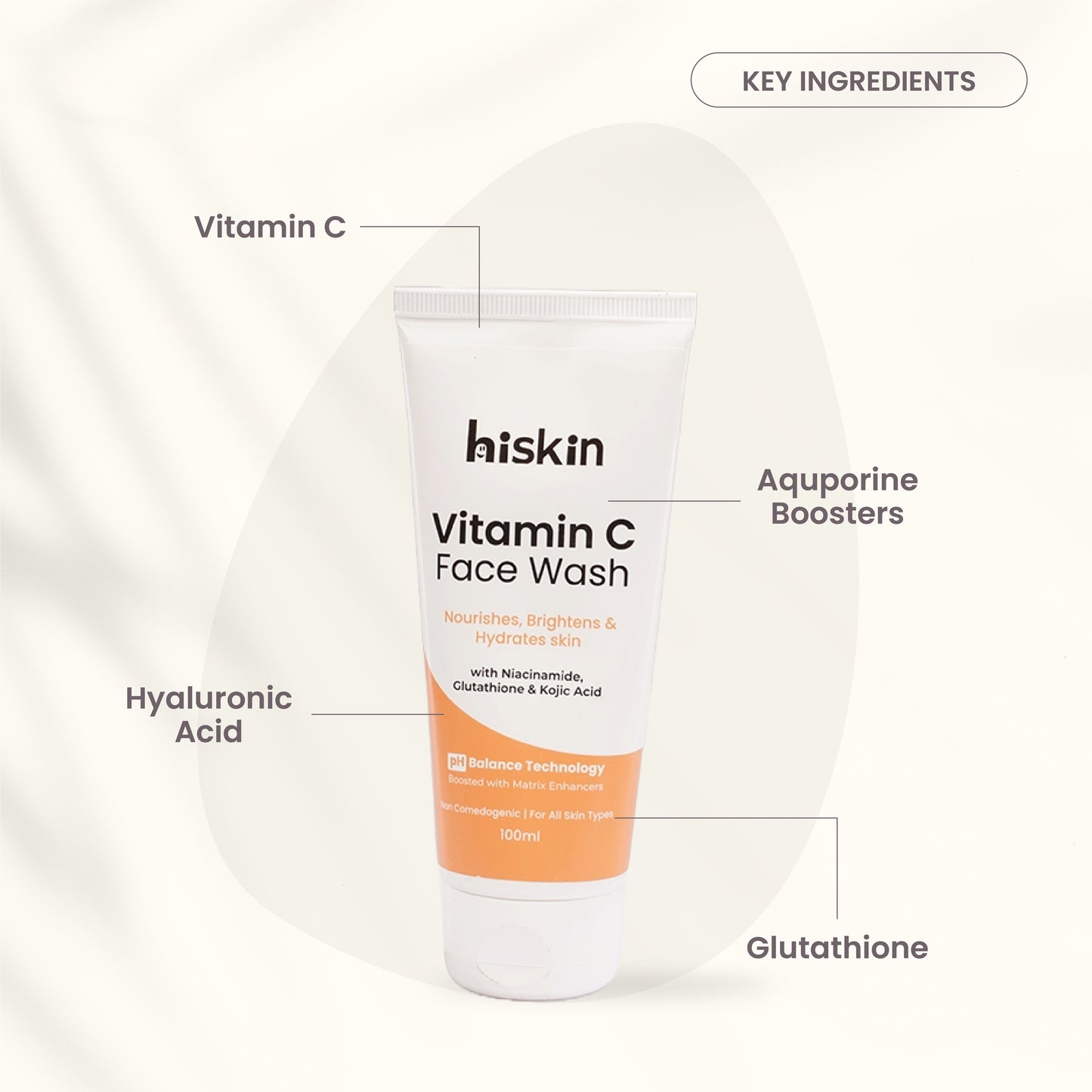 Niacinamide & Kojic Acid Vitamin C HiSkin Facewash - 100ml